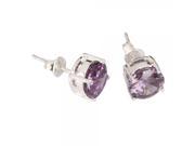 Elegant Purple Zircon Stud Earrings
