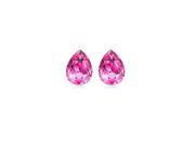 Shining Exquisite Tear Drop Shaped Crystal Stone Earrings Hot Pink