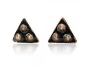 Cool Alloy Punk Style Triangle Stud Earrings Black