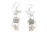 Beautiful Butterfly Earrings with A Four Leaf Clover