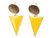 Alloy Triangle Stud Earrings Yellow