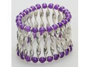 Charming Ethnic Style Amethyst Beaded Bracelet Purple