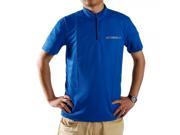 Plain Bicycle Short sleeved Riding Jacket for Man Blue XL