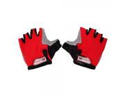 Fingerless Silky Bicycle Gloves Size XL Red