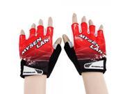 Fingerless Breathable Bicycle Gloves Size L Red