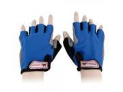 Fingerless Silky Bicycle Gloves Size L Blue
