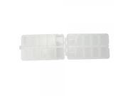 S0526 Plastic Lightweight Fishing Bait Box Transparent White