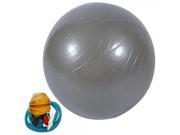 75cm Explosion proof Exercise Fitness Yoga Ball Silver Gray