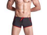 SEOBEAN Trendy Wear Resistance Male Swimming Trunks with Pockets Gray S
