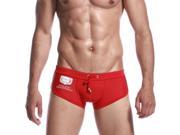 SEOBEAN Pretty Cozy Stylish Male Swimming Trunks Red L