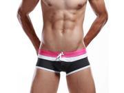 SEOBEAN Fashionable Color Splicing Male Swimming Trunks Gray S