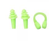 High Quality Silicone Nose Clip Ear Plugs Set for Swimming Green