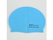 Small Character Pattern Silicone Swimming Cap Blue