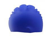 Trendy Professional Water proof Silicone Children Swimming Cap Blue