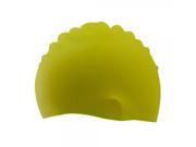 Trendy Professional Water proof Silicone Children Swimming Cap Yellow