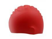Trendy Professional Water proof Silicone Children Swimming Cap Red