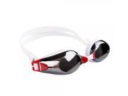 Professional Unisex Anti fog Anti UV HD Waterproof Electroplated Eyewear Swimming Goggles Glasses D203 Red White