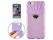 Fan Texture Diamond encrusted TPU Case for iPhone 6 Purple