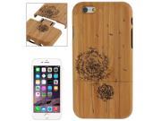 Dandelion Pattern Arc Border Separable Bamboo Wooden Case for iPhone 6