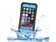 Waterproof Dustproof Shockproof Transparent Back Cover PC Protective Hard Case with Lanyard for iPhone 6 Blue
