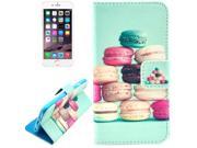Macarons Desert Pattern Leather Case with Holder Card Slots Wallet for iPhone 6
