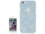Hollow Out Rose Flowers Pattern Protective Hard Case for iPhone 6 Blue
