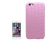 Woven Texture Paste Skin Plastic Case for iPhone 6 Pink