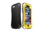 LOVE MEI Metal Ultra thin Waterproof Dustproof Shockproof Small Waist Upgrade Version Protective Case for iPhone 6 Yellow