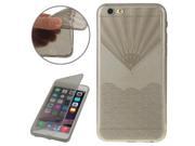 Fan Texture Diamond Turning Cover Transparent TPU Case for iPhone 6 Grey