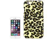 Leopard Texture Shimmering Powder Skinning Plastic Case for iPhone 6 Plus Yellow