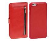 2 in 1 Separable Crazy Horse Texture Wallet Style Flip Leather Case for iPhone 6 Plus Red