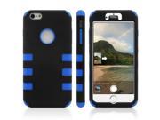 Silicone Hard Plastic Combination Case for iPhone 6 Plus Blue