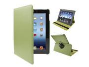 360 Degree Rotatable PU Leather Case with Sleep Wake up Function Holder for New iPad iPad 3 iPad 2 iPad 4 Olive Green