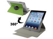 360 Degree Rotatable Ultra Slim Leather Case with Sleep Wake up Holder Function for New iPad iPad 3 iPad 2 Green