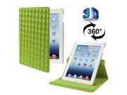 360 Degree Naked Eye 3D Effect Waterproof Cloth Material Case with Holder for New iPad iPad 3 iPad 2 Green