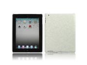 Flower style Plastic Case for iPad 2 White