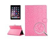 Honeycomb Texture Leather Case with Holder for iPad Air 2 Pink