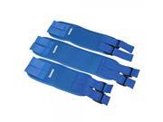 3pcs High Quality O X Type Legs Straightening Correction Thigh Calf Correction Belt Kit with Plastic Buckles Free Size Blue