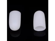 2pcs Soft Silicone Foot Protection Pads White J 01