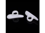 2pcs Soft Silicone Foot Protection Pads White J 07