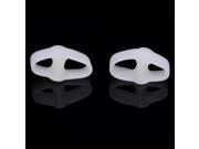 2pcs Soft Silicone Foot Protection Pads White J 13