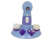 4 in 1 Beauty Care Multi function Facial Pore Massage Cleaner Blue
