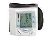 Automatic Wrist Watch Blood Pressure Monitor White