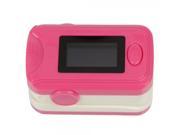 Convenient High Accuracy OLED Fingertip Oximeter Model C Peach Red