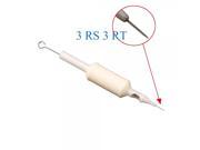 5pcs Sterile Disposable Tattoo Needles and Tubes Combo 3RS 3RT White