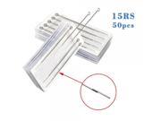 50pcs Professional Sterilized Round Shader Tattoo Needles 15RS