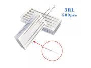 500pcs Professional Sterilized Round Liner Tattoo Needles 3RL