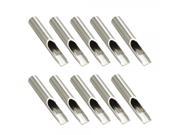 10pcs 15FT Stainless Steel Tattoo Tip for 15F M1 M2 RM Needle Machine Kit