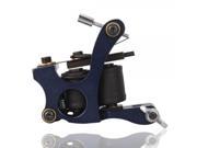 10 Wrap Coils Aluminum Alloy Shader Frosting Tattoo Machine Blue 002