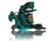 10 Wrap Coils Aluminum Alloy Liner Shader Tattoo Machine Green 011B